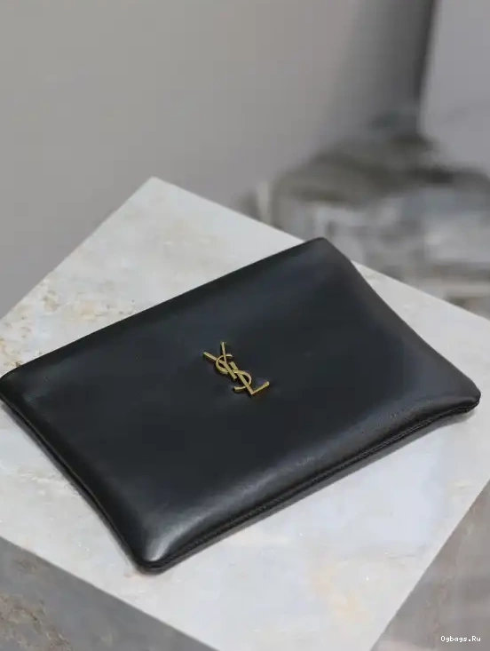 LAMBSKIN SMALL YSL POUCH CALYPSO IN 0703